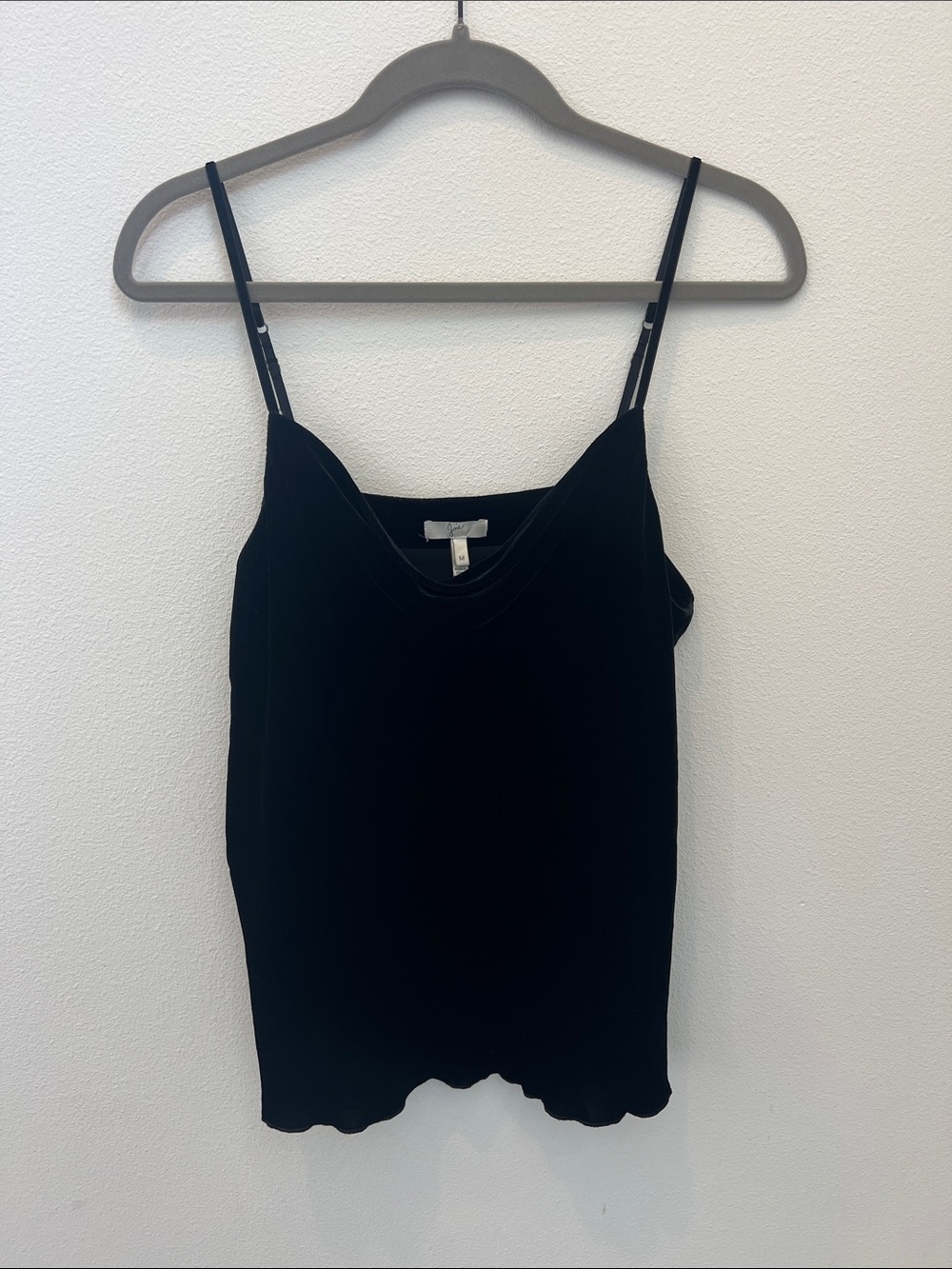 Joie Black Velvet Spaghetti Strap Camisole